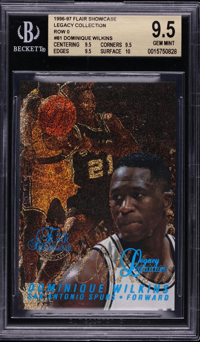 1996 Flair Showcase Basketball Row 0 Dominique Wilkins #81 PSA 9