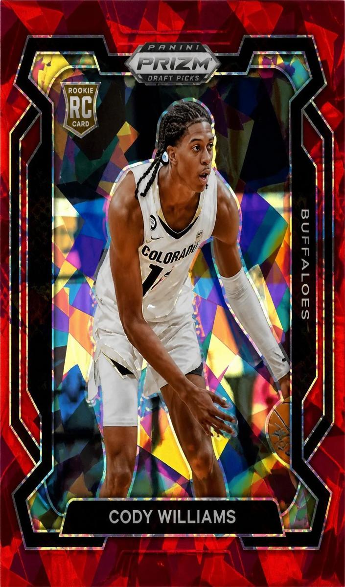 2024 Panini Prizm Draft Picks Basketball Red Ice Cody Williams #80