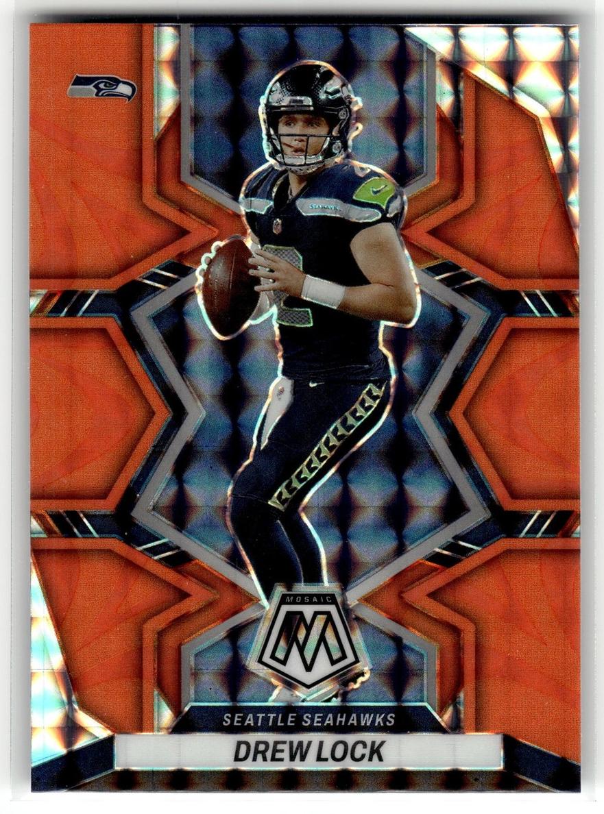 2022 Panini Mosaic Football Reactive Orange Drew Lock #169