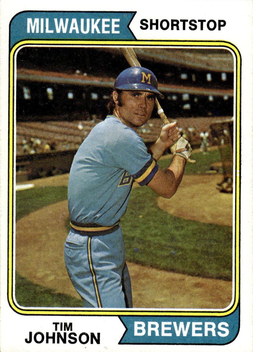 1974 Topps Baseball Tim Johnson #554 PSA 9