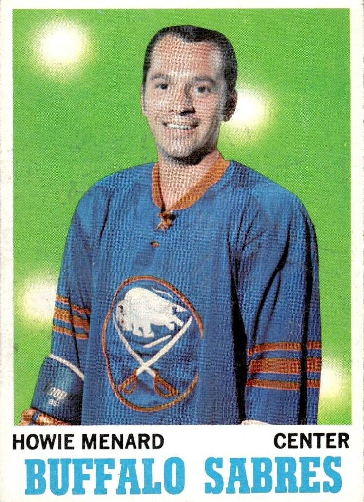 1970 Topps Hockey Howie Menard #124