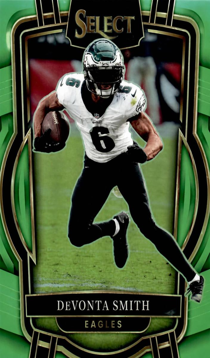2022 Panini Select Football Die Cut Neon Green DeVonta Smith #221