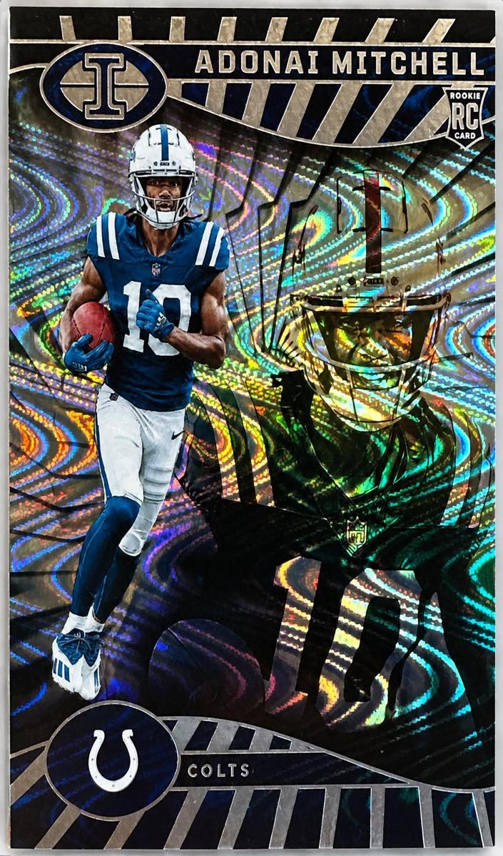 2024 Panini Illusions Football Swirls Trophy Collection Adonai Mitchell #36