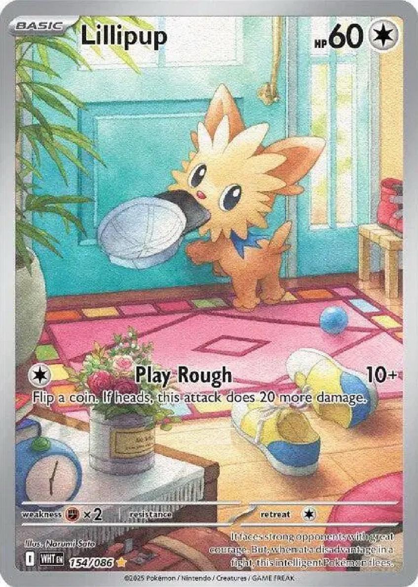 2025 Pokemon Scarlet & Violet White Flare Lillipup #154