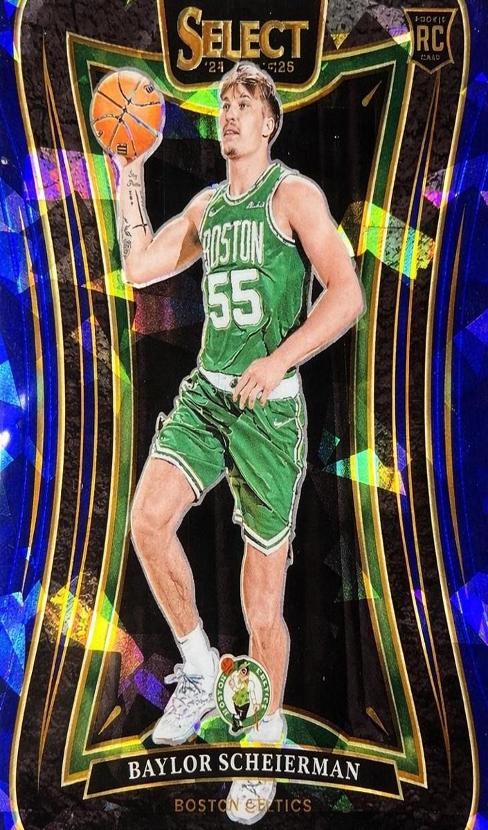 2024 Panini Select Basketball Blue Cracked Ice Baylor Scheierman #382