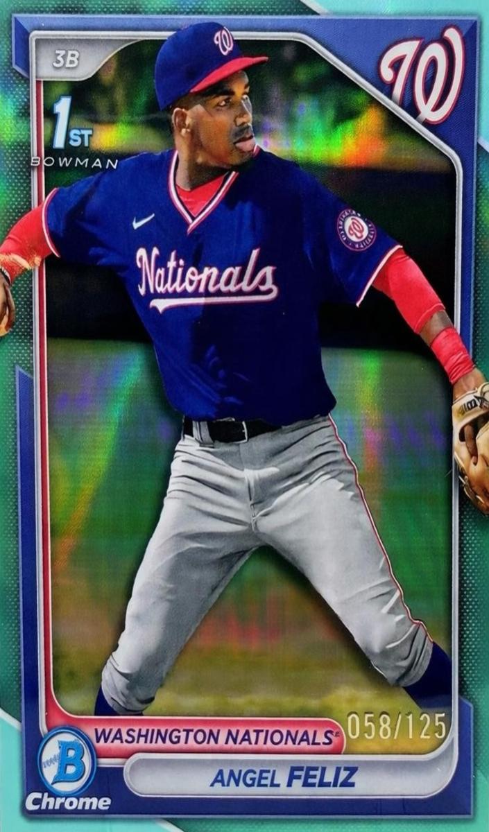 2024 Bowman Chrome Prospects Baseball Aqua Angel Feliz #BCP-198 PSA 10