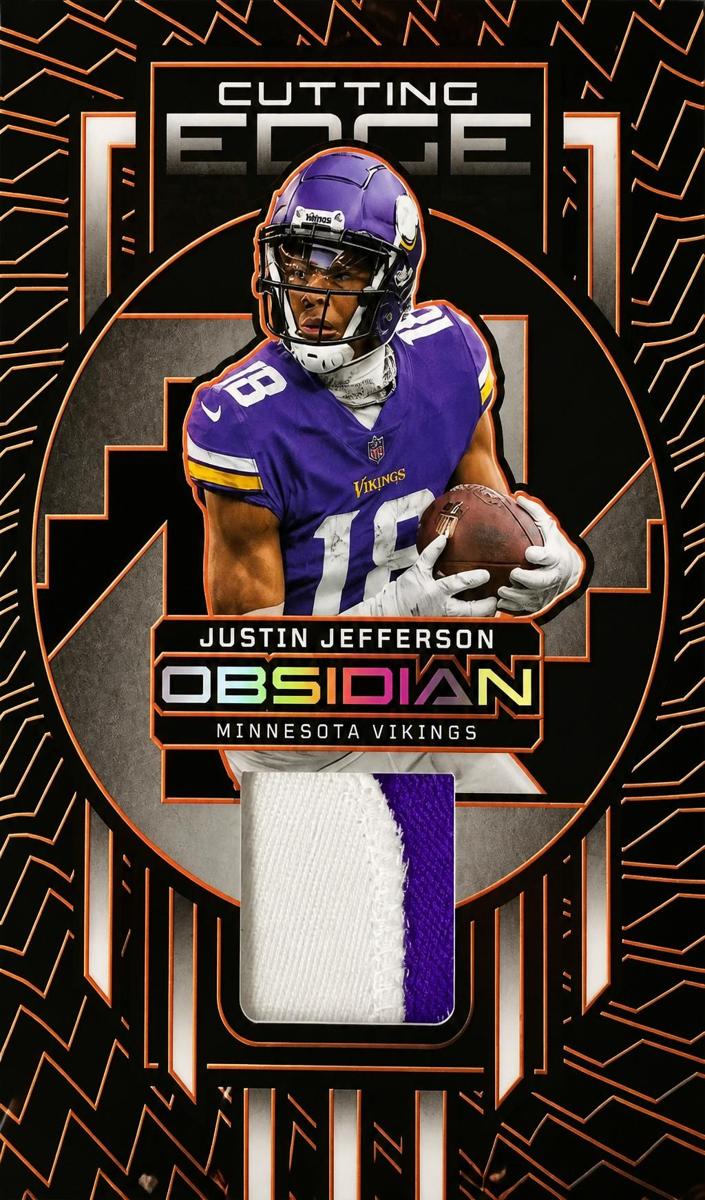 2023 Panini Obsidian Football Electric Etch Orange Justin Jefferson #CEM-JJU PSA 8.5