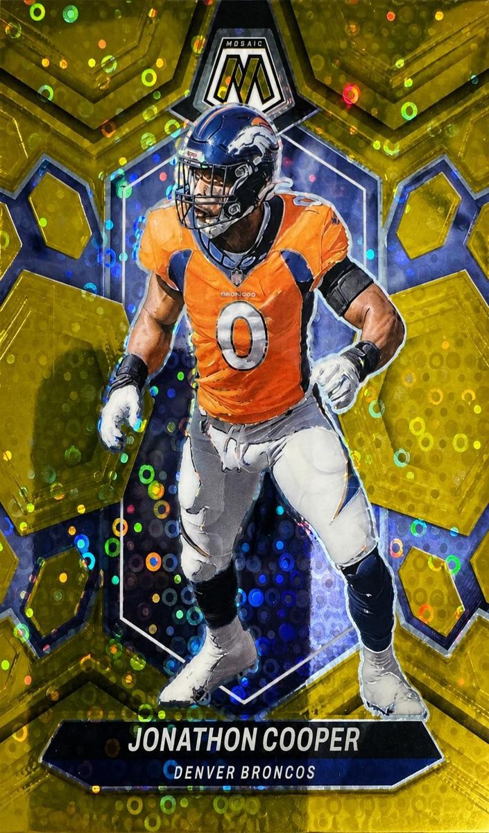 2024 Panini Mosaic Football No Huddle Gold Jonathon Cooper #68