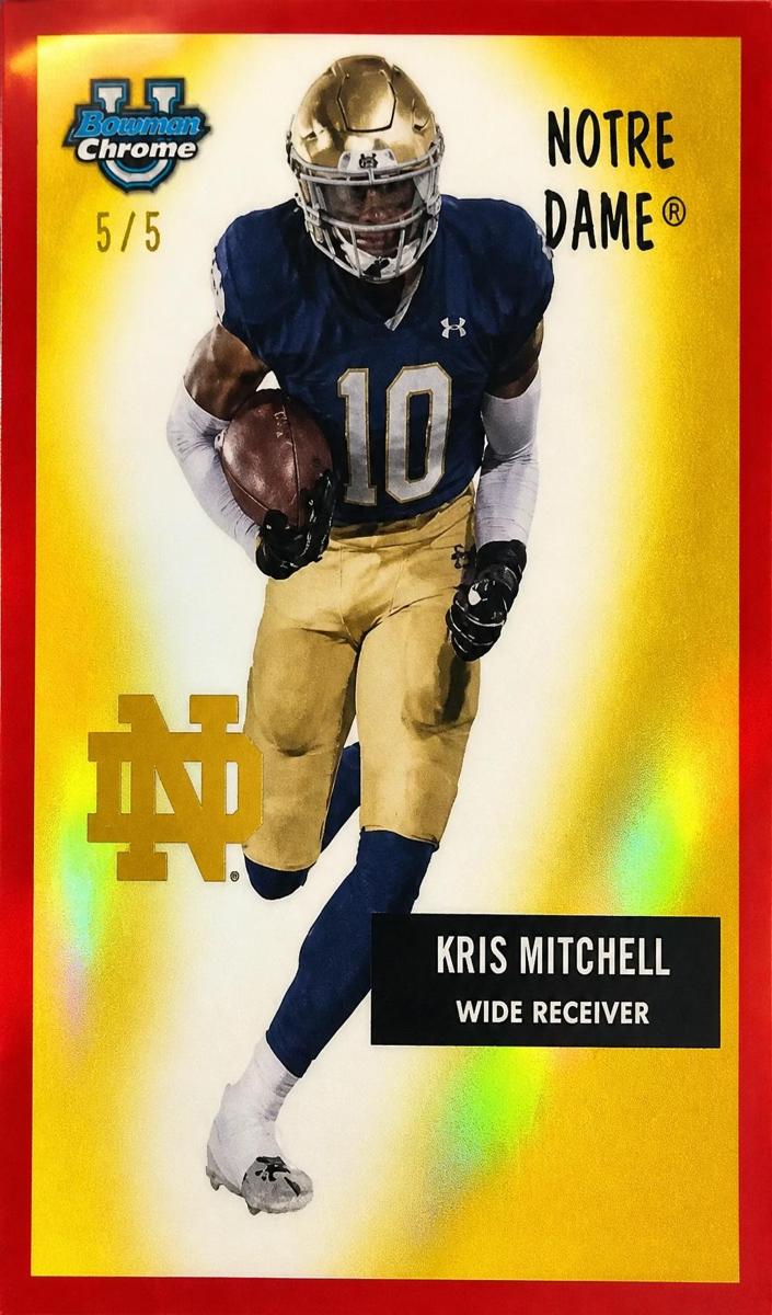 2024 Bowman Chrome University Football Red Refractor Kris Mitchell #55B-19