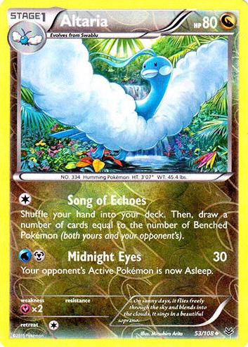 2015 Pokemon XY Roaring Skies Reverse Holo Altaria #53