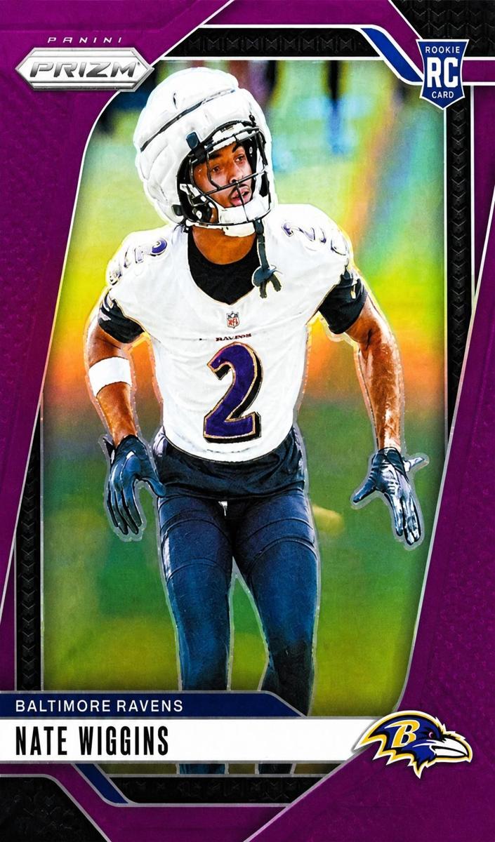 2024 Panini Prizm Football Purple Nate Wiggins #380