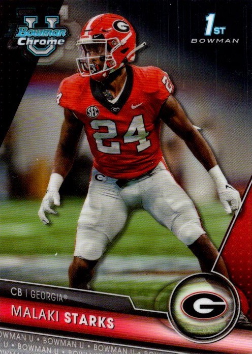 2023 Bowman Chrome University Football Malaki Starks #55