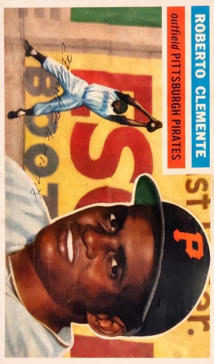 1956 Topps Baseball Gray Back Roberto Clemente #33 PSA 5.5
