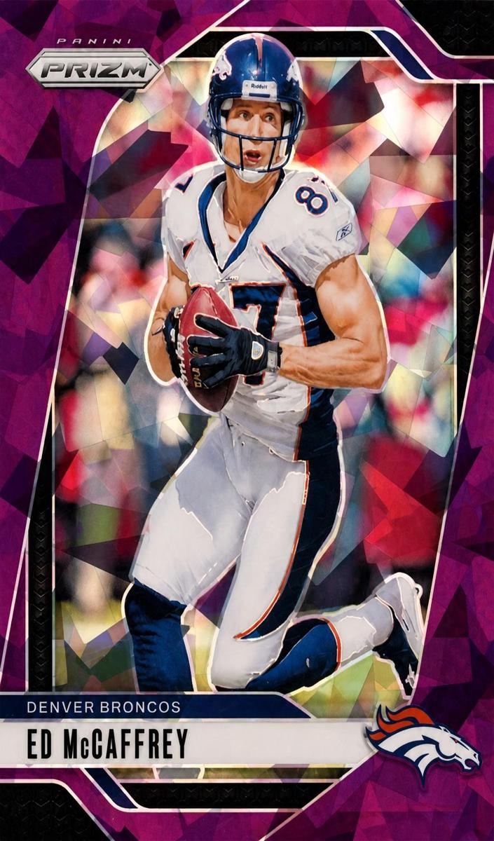 2024 Panini Prizm Football Purple Ice Ed McCaffrey #90