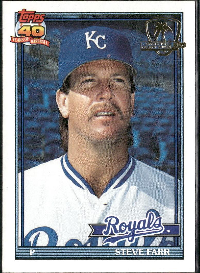 1991 Topps Baseball Steve Farr #301