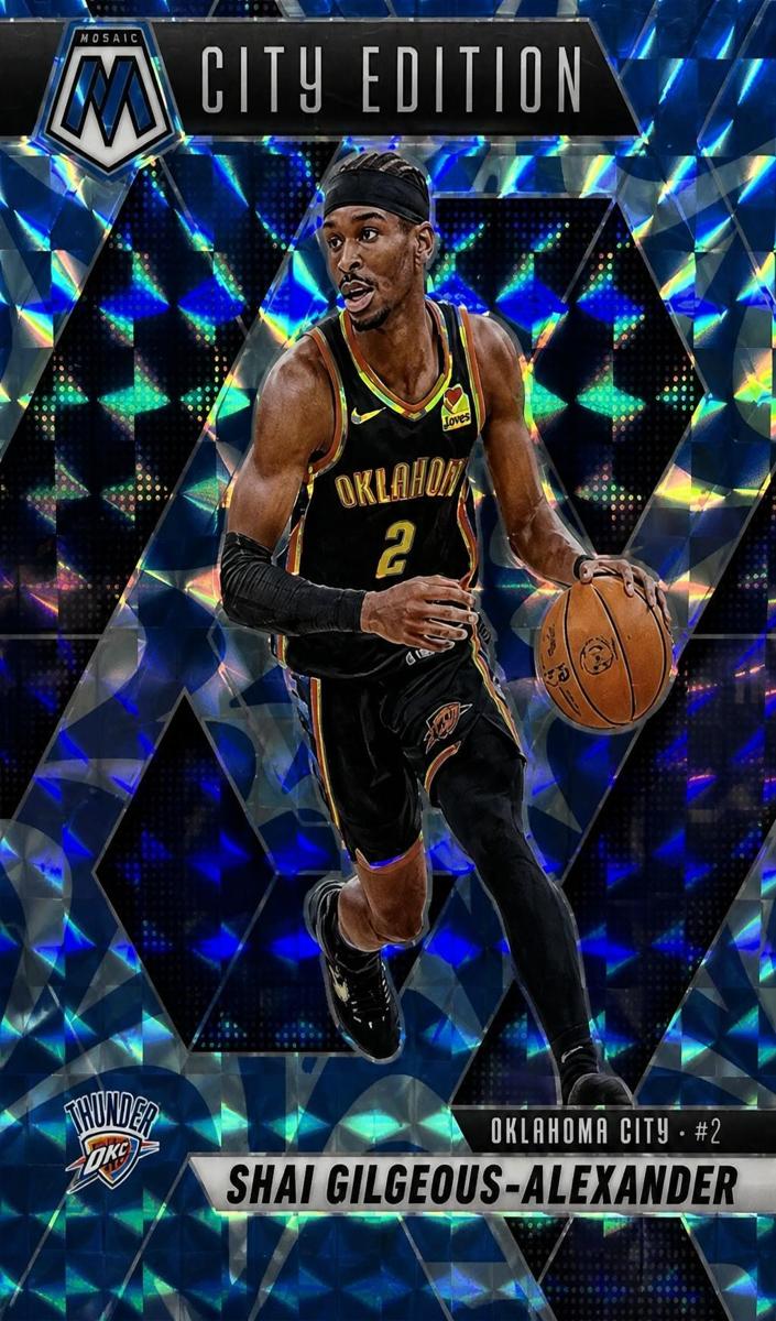 2024 Panini Mosaic Basketball Blue Shai Gilgeous-Alexander #289 PSA 9