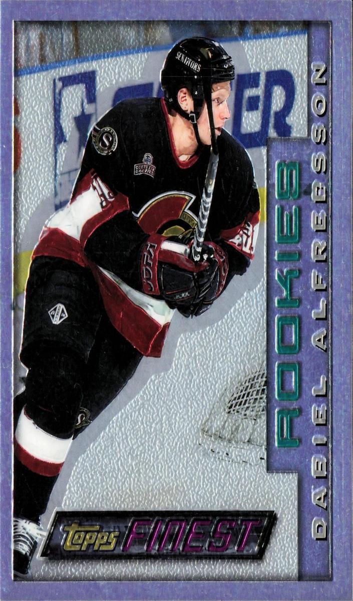 1995 Topps Finest Hockey Daniel Alfredsson #116 PSA 8