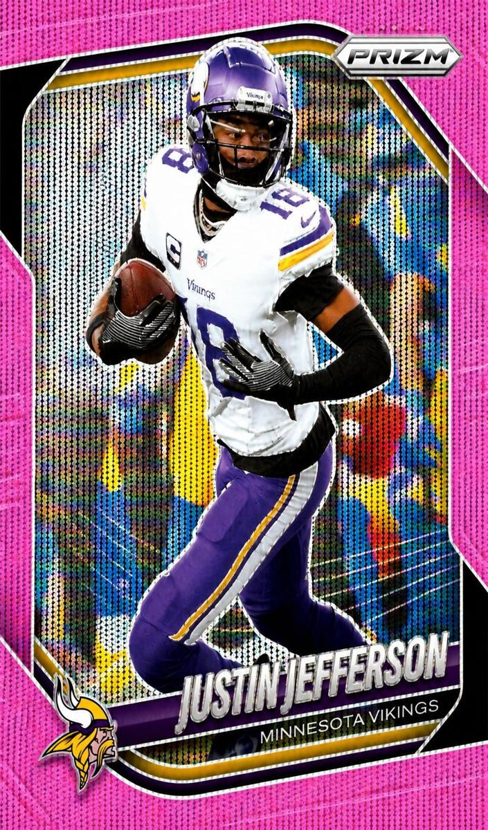 2025 Panini Prizm Football Pink Wave Justin Jefferson #81