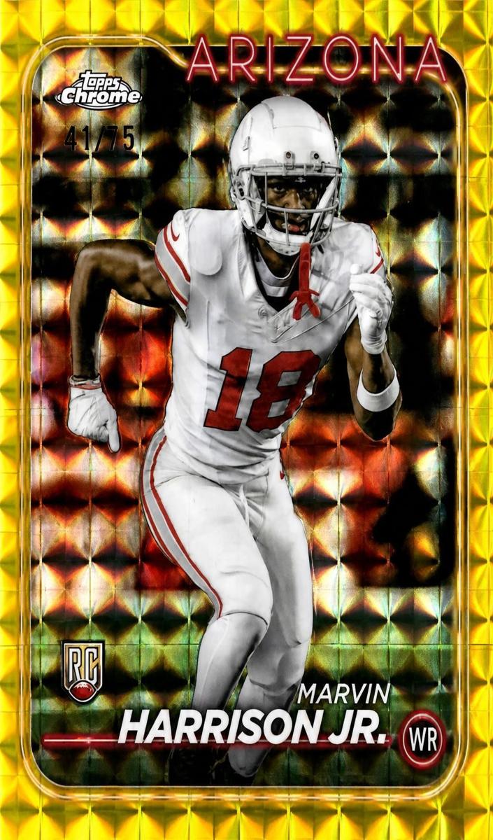 2024 Topps Chrome Football Gold Geometric Refractor Marvin Harrison Jr. #204