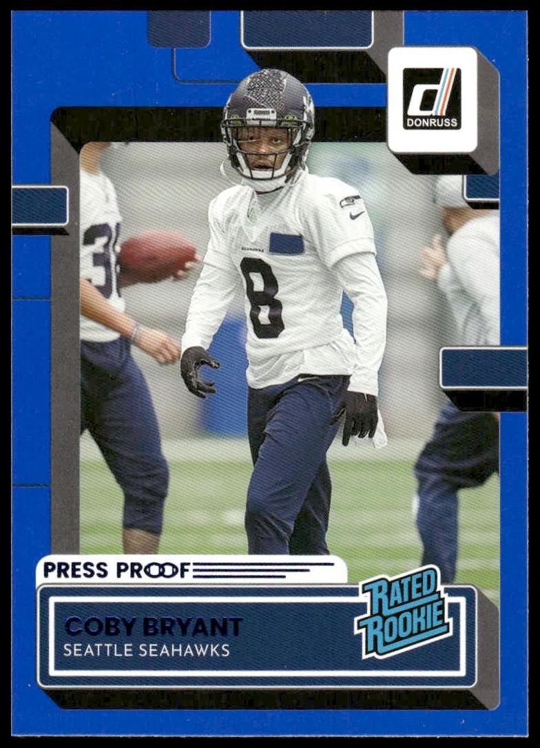 2022 Panini Donruss Football Press Proof Blue Coby Bryant #394