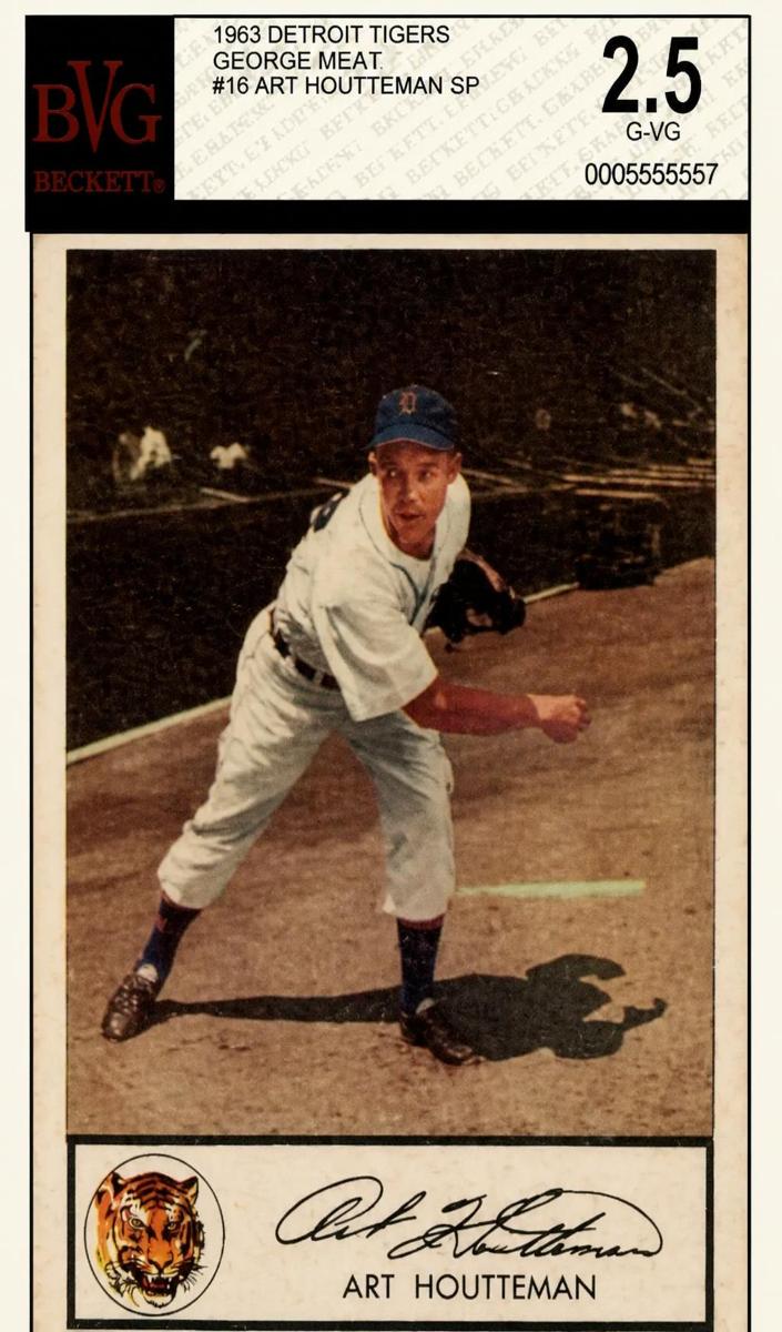 1953 Glendale Hot Dogs Tigers Baseball Art Houtteman #NNO