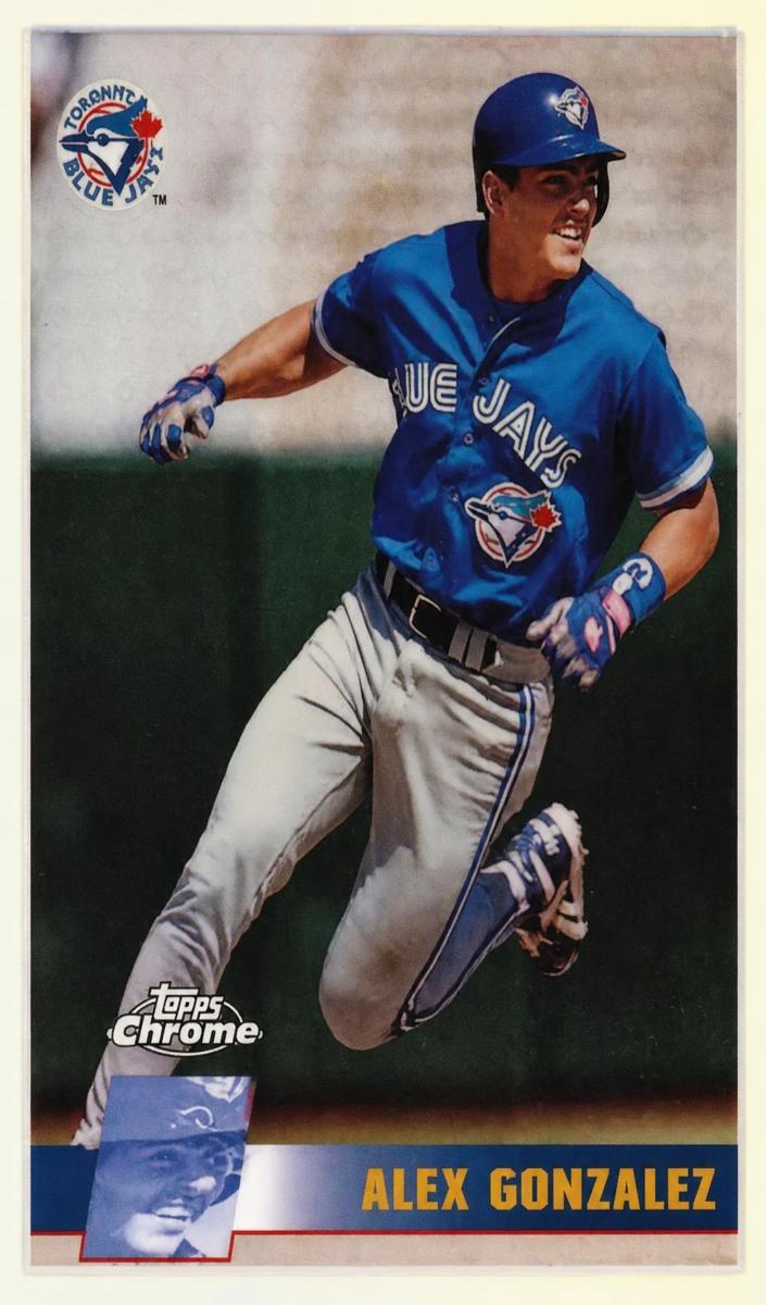 1996 Topps Chrome Baseball Refractor Alex Gonzalez #162 PSA 9