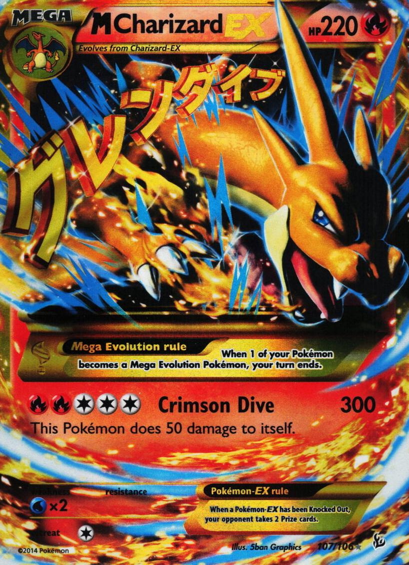 2014 Pokemon XY Flashfire M Charizard #107
