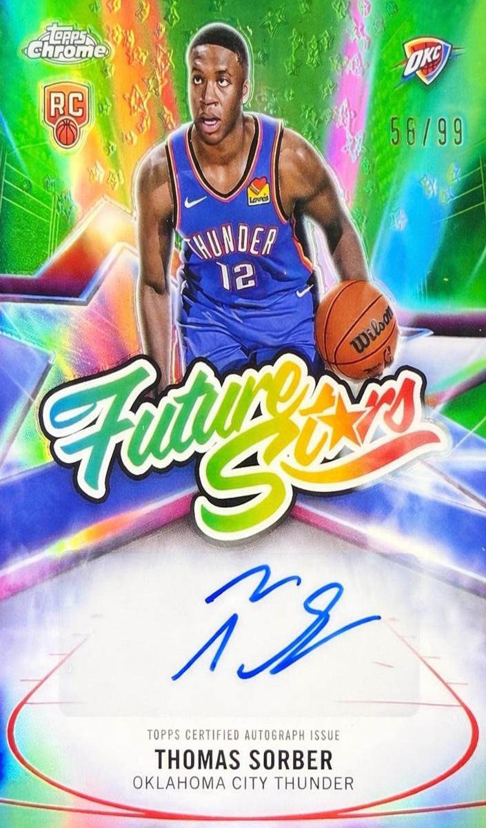 2025 Topps Chrome Basketball Green Refractor Thomas Sorber #FS-TS