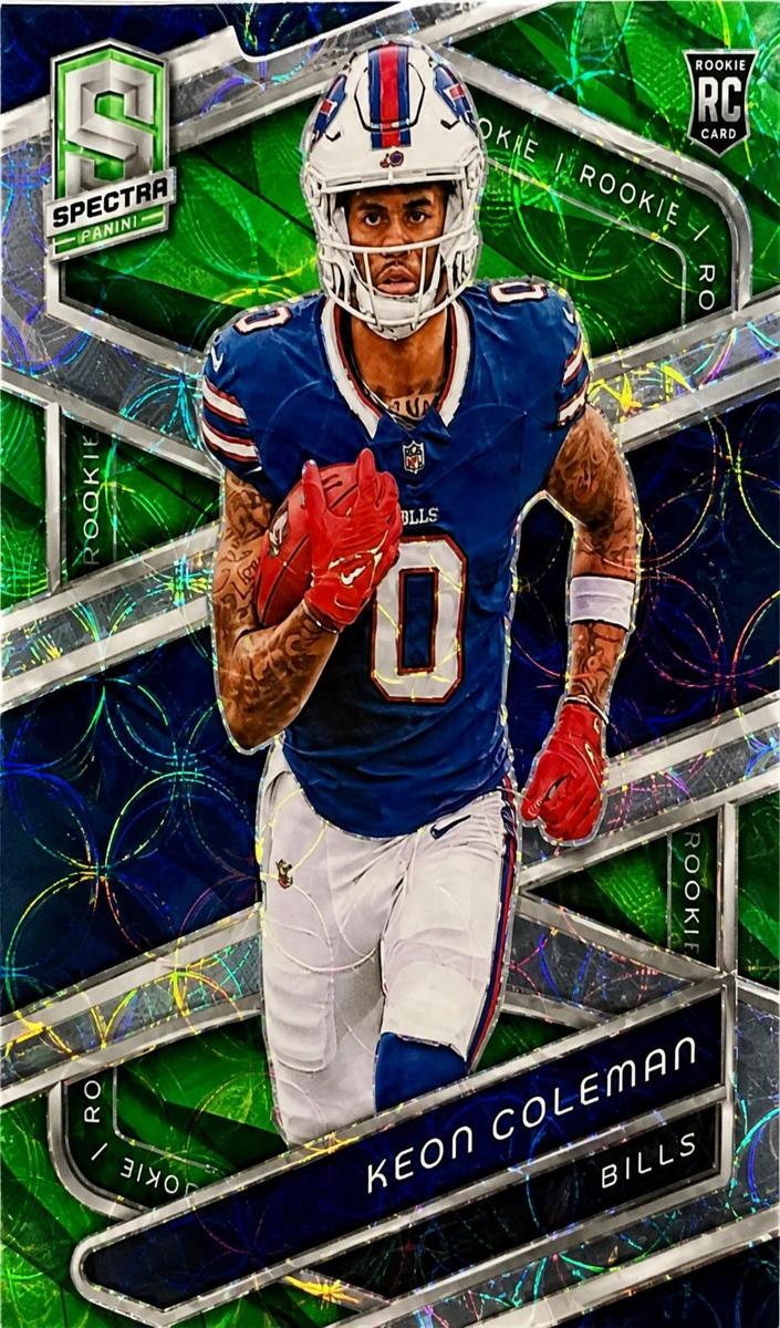 2024 Panini Spectra Football Neon Green Die Cut Keon Coleman #126