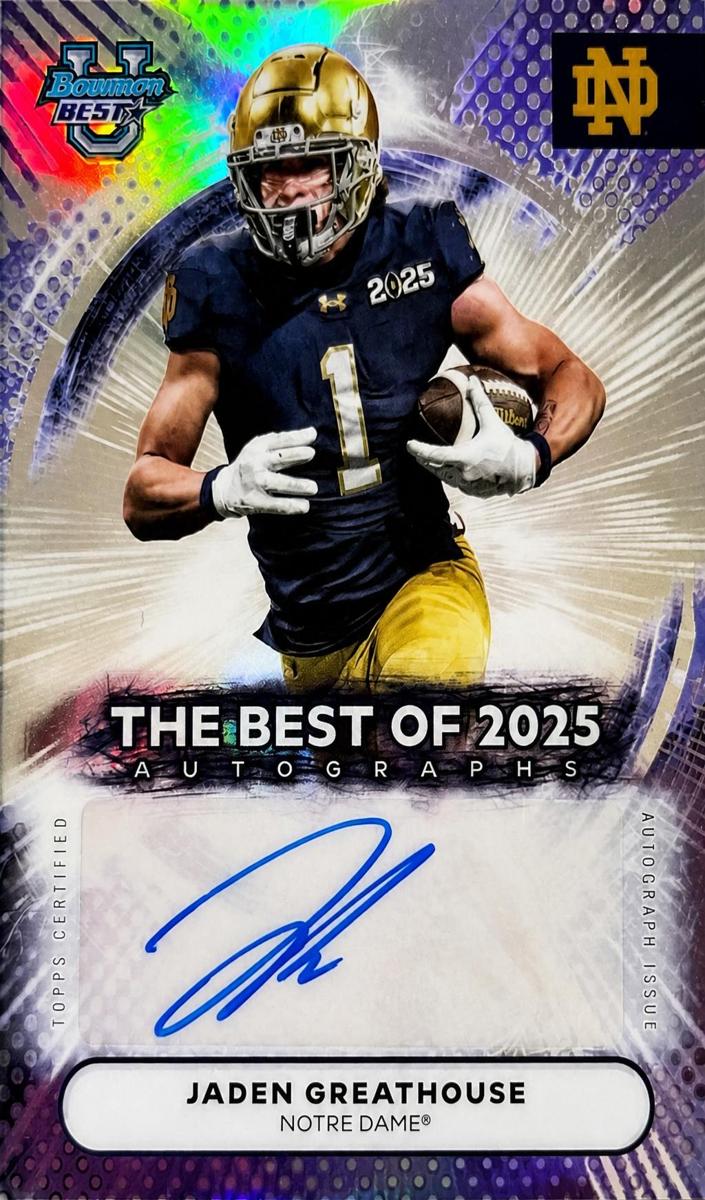 2025 Bowman Best University Football Jaden Greathouse #BOA-JGR