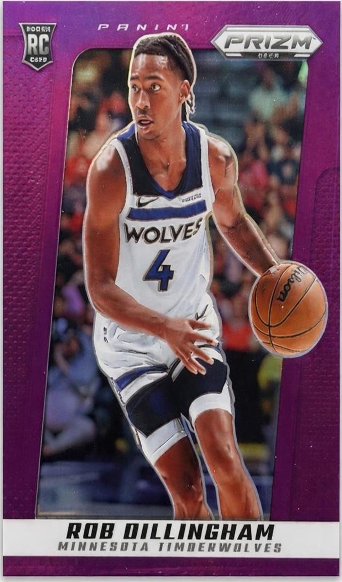 2024 Panini Prizm Deca Basketball Purple Rob Dillingham #195 PSA 9