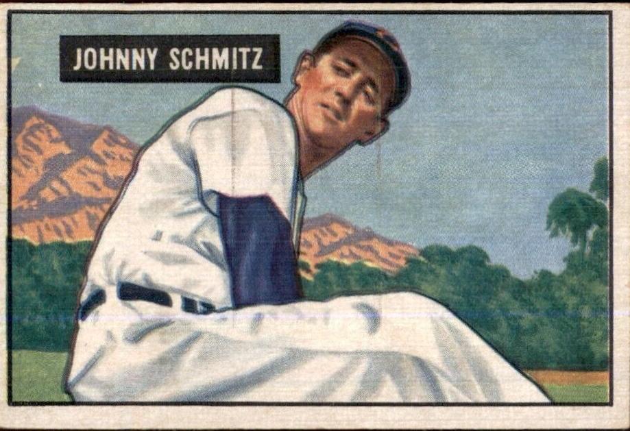 1951 Bowman Baseball Johnny Schmitz #69 PSA 6