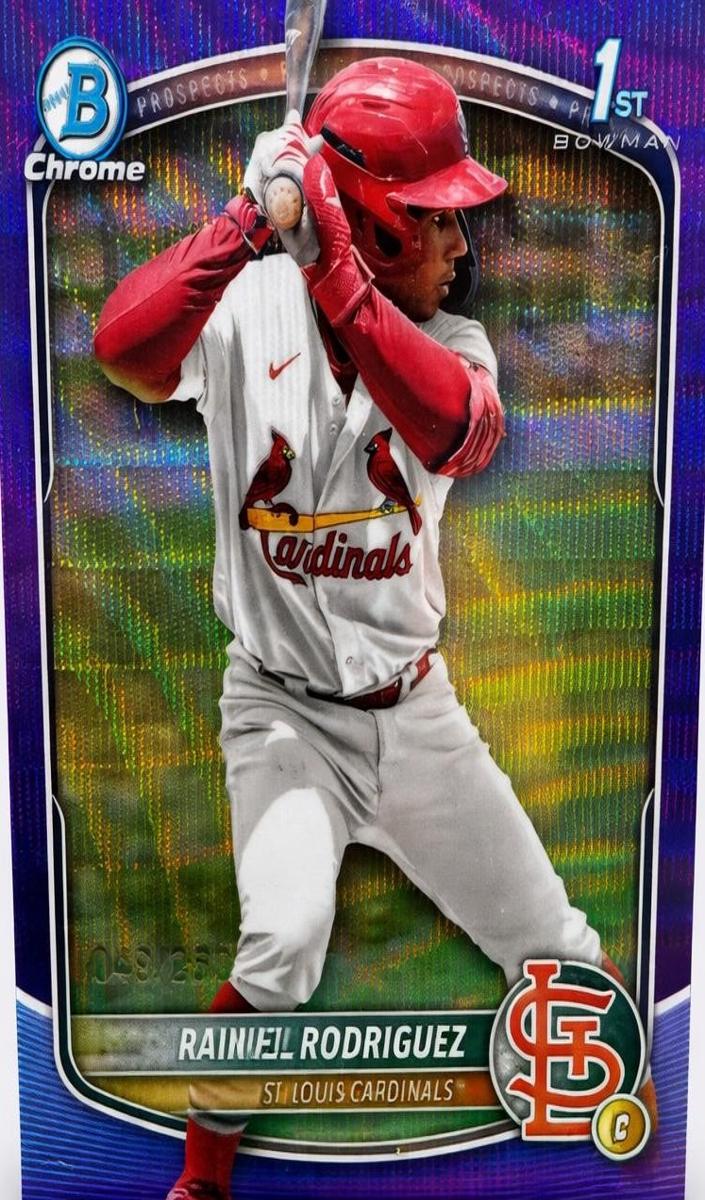 2025 Bowman Chrome Prospects Baseball Purple Wave Refractor Rainiel Rodriguez #BCP-200