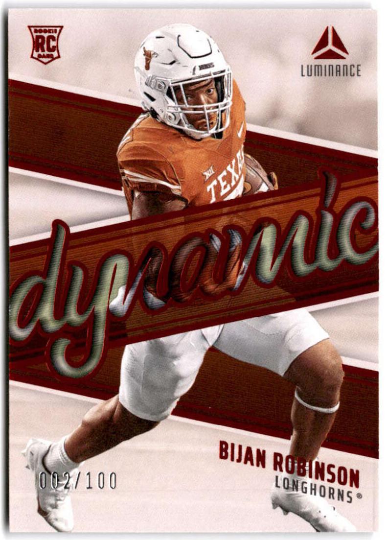 2023 Panini Luminance Football Orange Bijan Robinson #DR-7