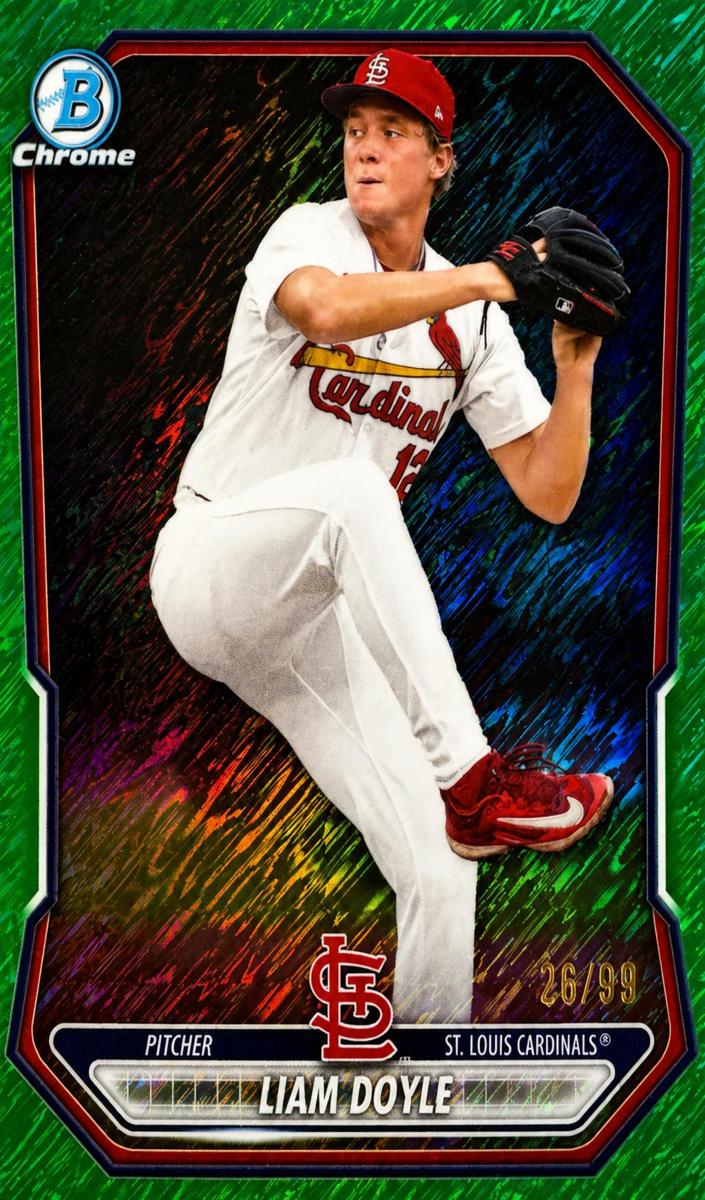 2026 Bowman Baseball Green Shimmer Refractor Liam Doyle #BCP-10