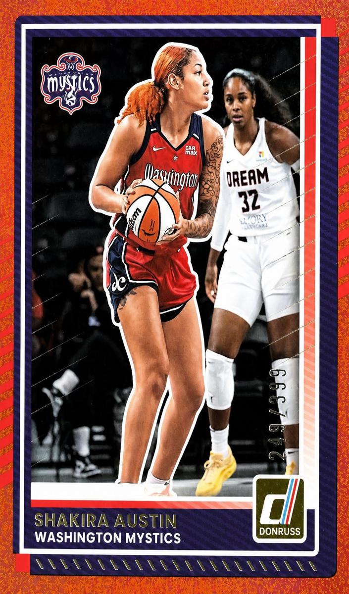 2025 Panini Donruss WNBA Basketball Red Shimmer Shakira Austin #22