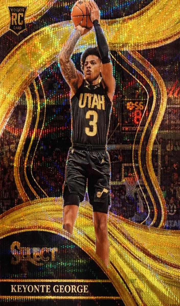 2023 Panini Select Basketball Gold Wave Keyonte George #295 PSA 9