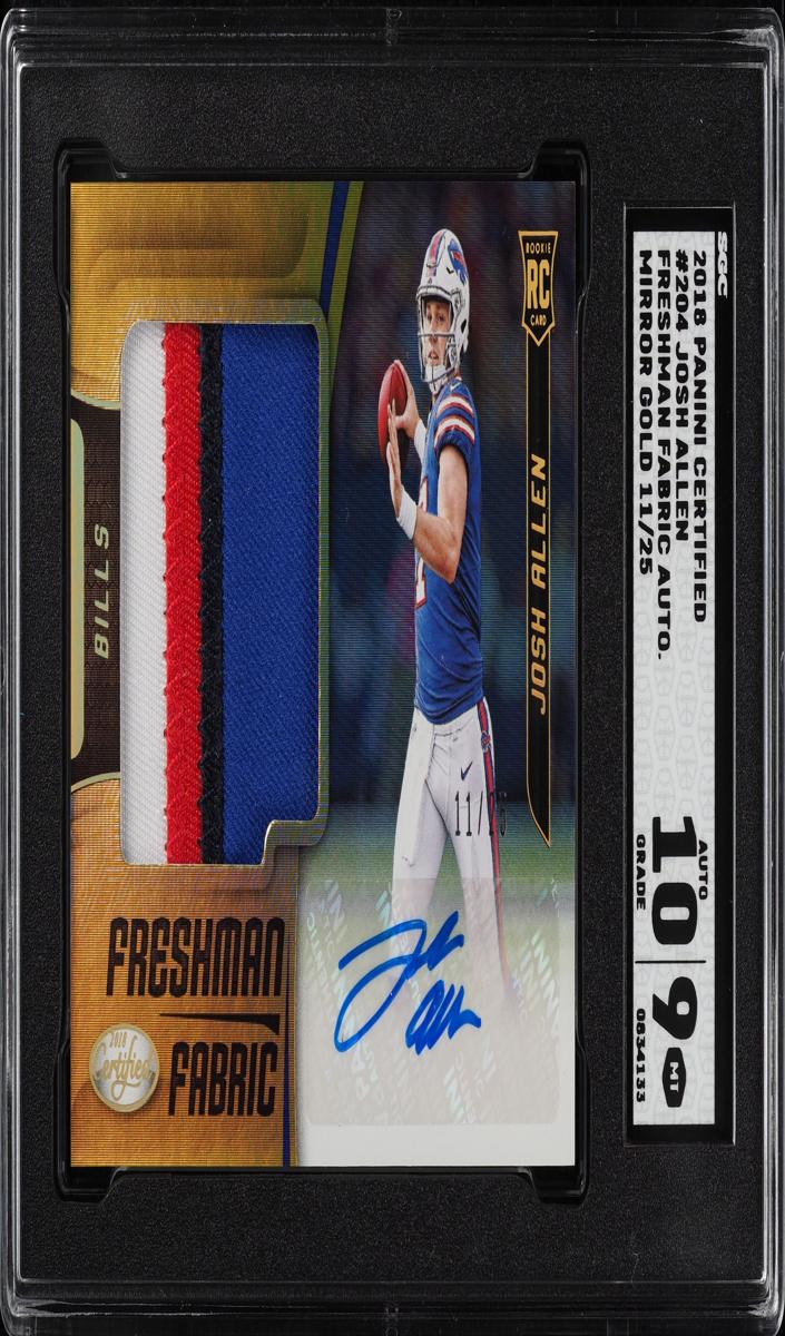 2018 Panini Certified Football Mirror Gold Josh Allen #204 SGC 9