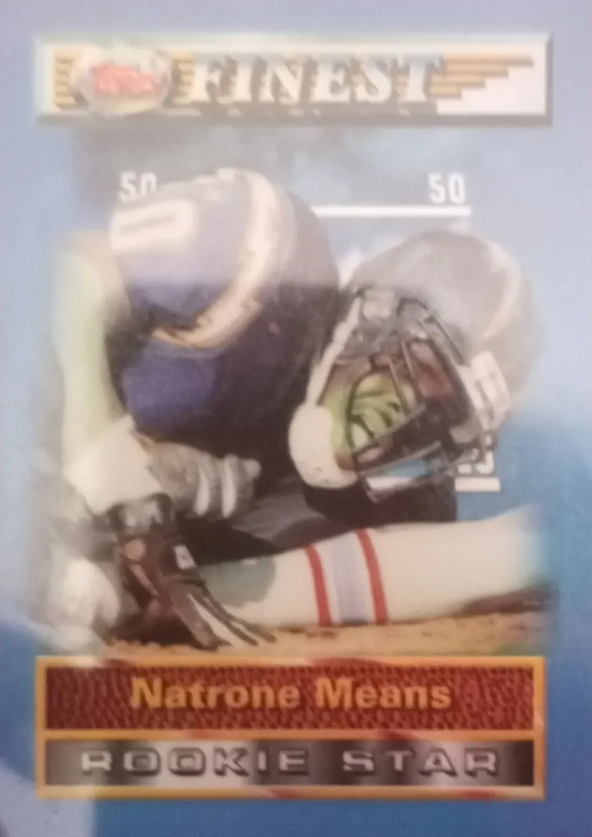 1994 Topps Finest Football Refractor Natrone Means #188