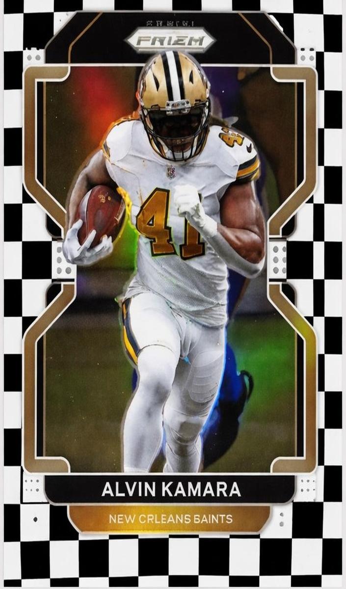 2021 Panini Prizm Football Black White Checker Alvin Kamara #304