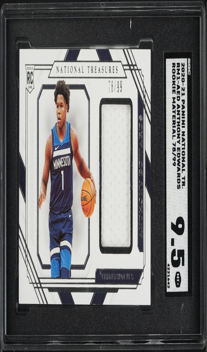 2020 Panini National Treasures Basketball Anthony Edwards #RM1-AED