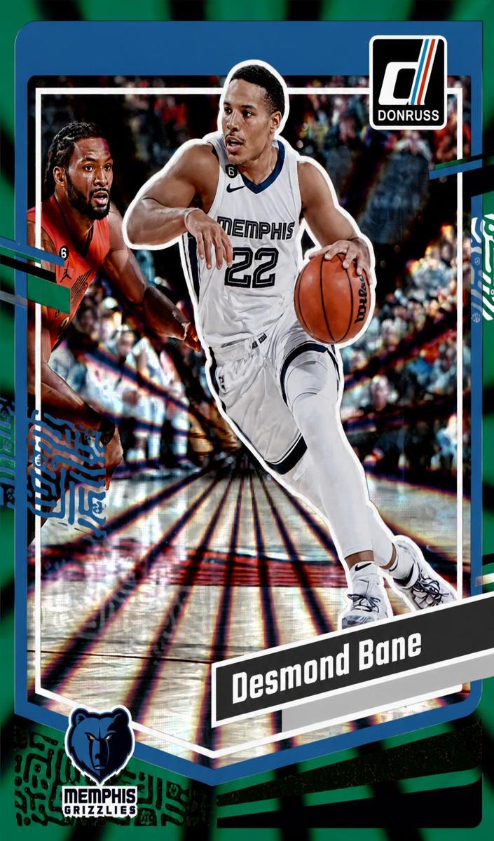 2023 Panini Donruss Basketball Holo Green Laser Desmond Bane #9