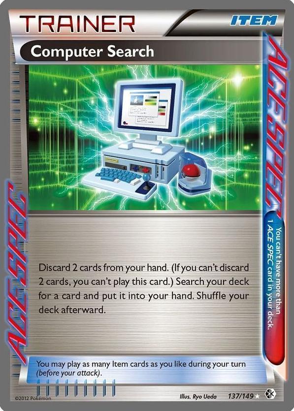 2012 Pokemon Black & White Boundaries Crossed Computer Search #137