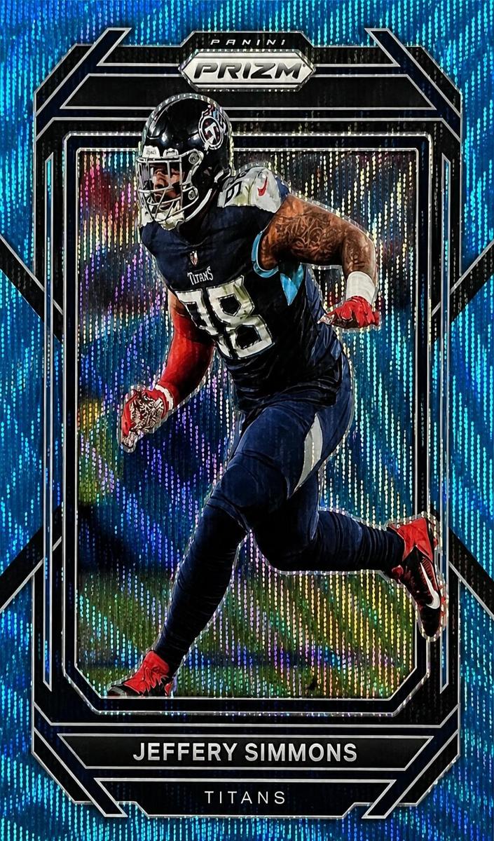 2022 Panini Prizm Football Blue Wave Jeffery Simmons #289
