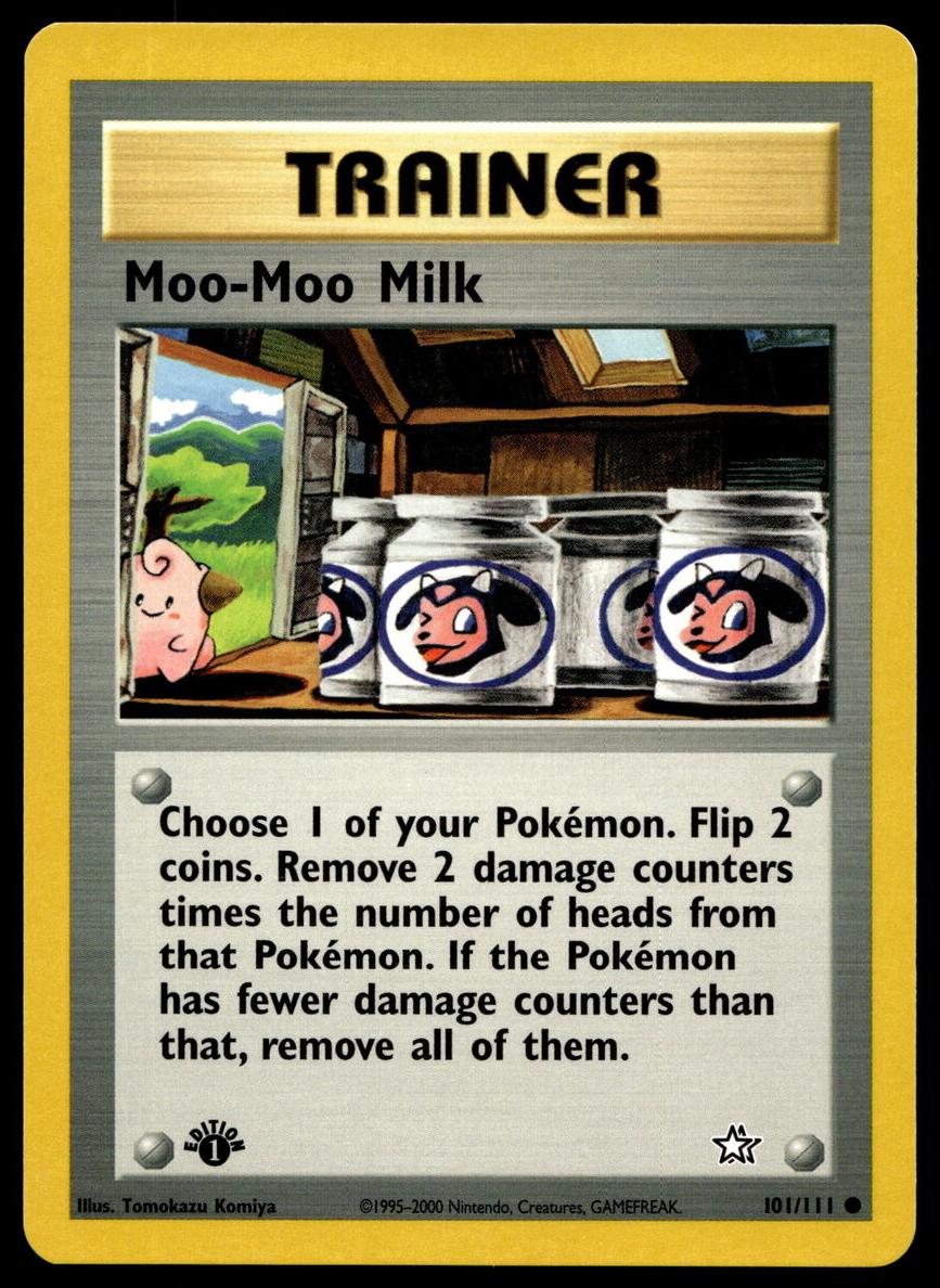 2000 Pokemon Neo Genesis 1st Edition Moo-Moo Milk #101 PSA 9