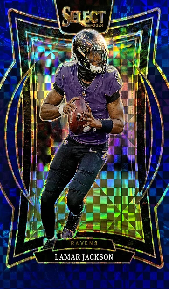 2024 Panini Select Football Blue Lamar Jackson #35