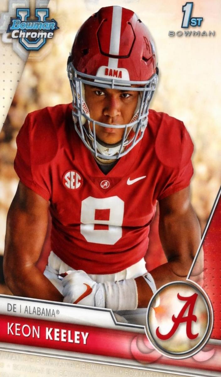 2023 Bowman Chrome University Football Refractor Keon Keeley #43