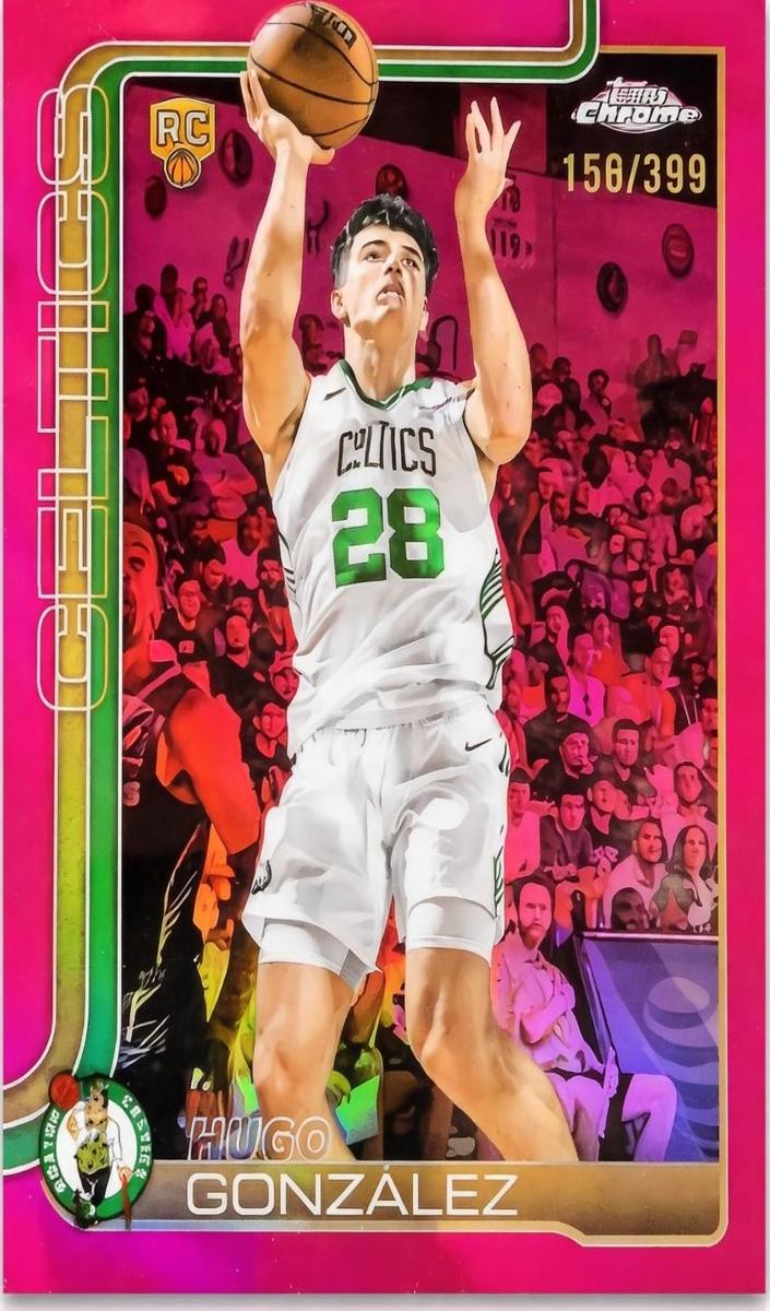 2025 Topps Chrome Basketball Magenta Refractor Hugo Gonzalez #278