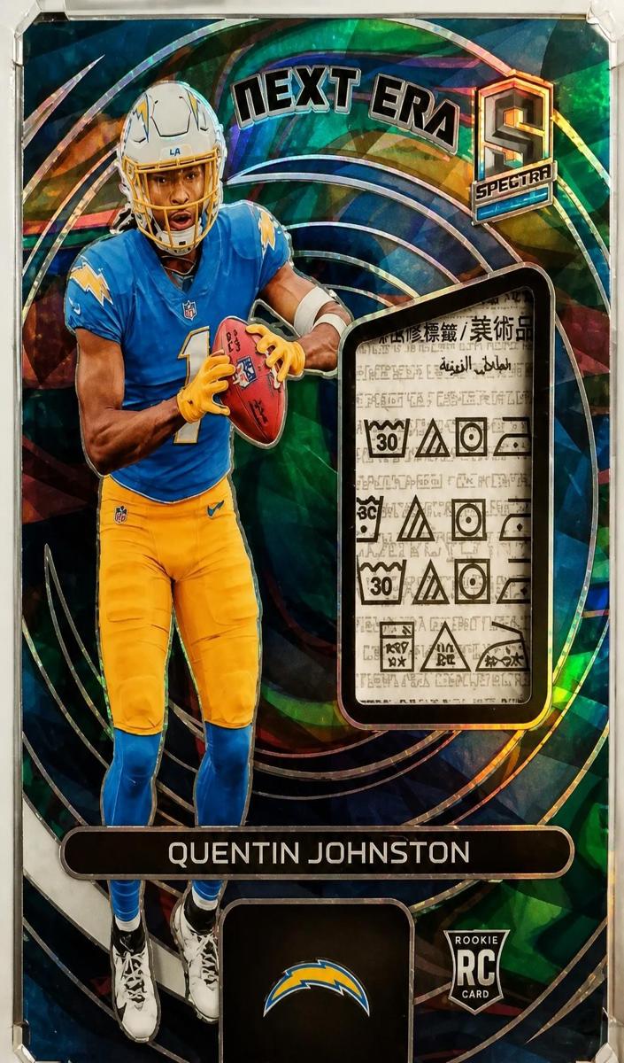 2023 Panini Spectra Football Neon Marble Quentin Johnston #NE-QJO