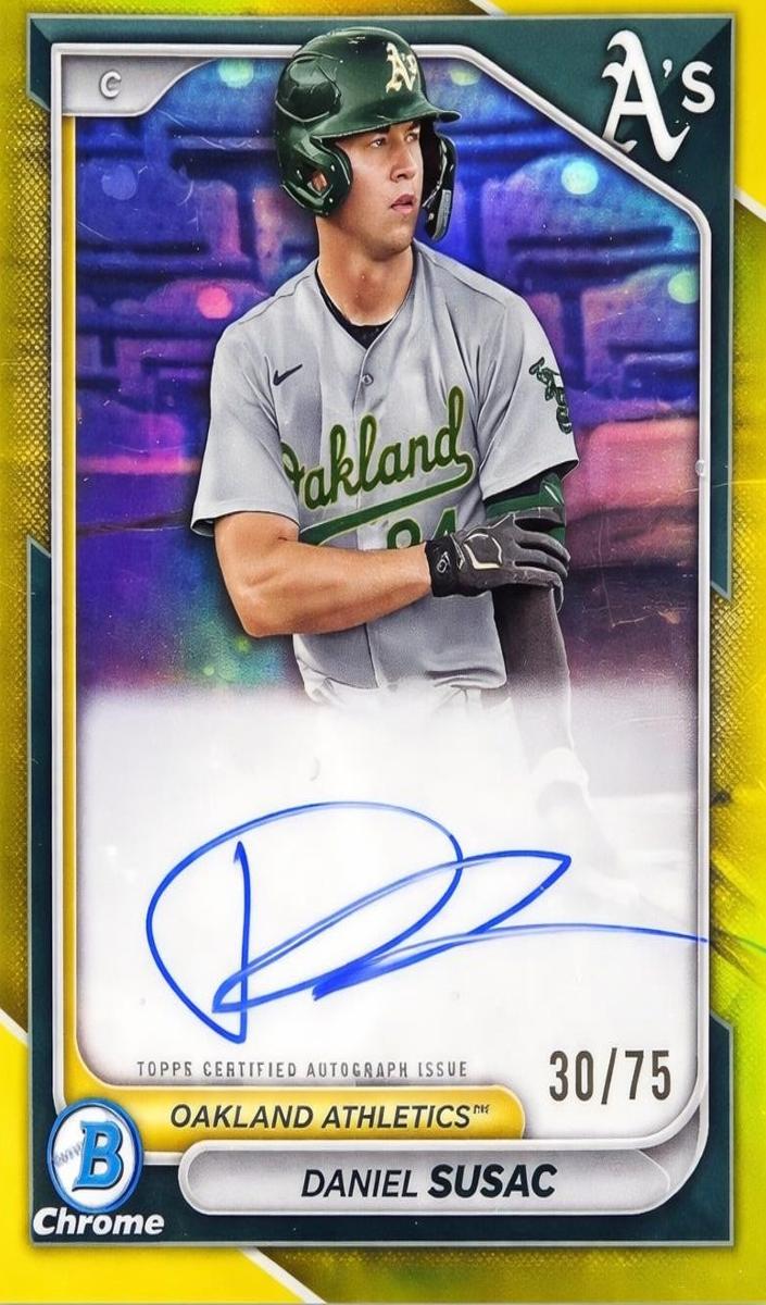 2024 Bowman Chrome Prospects Baseball Yellow Daniel Susac #CPA-DS